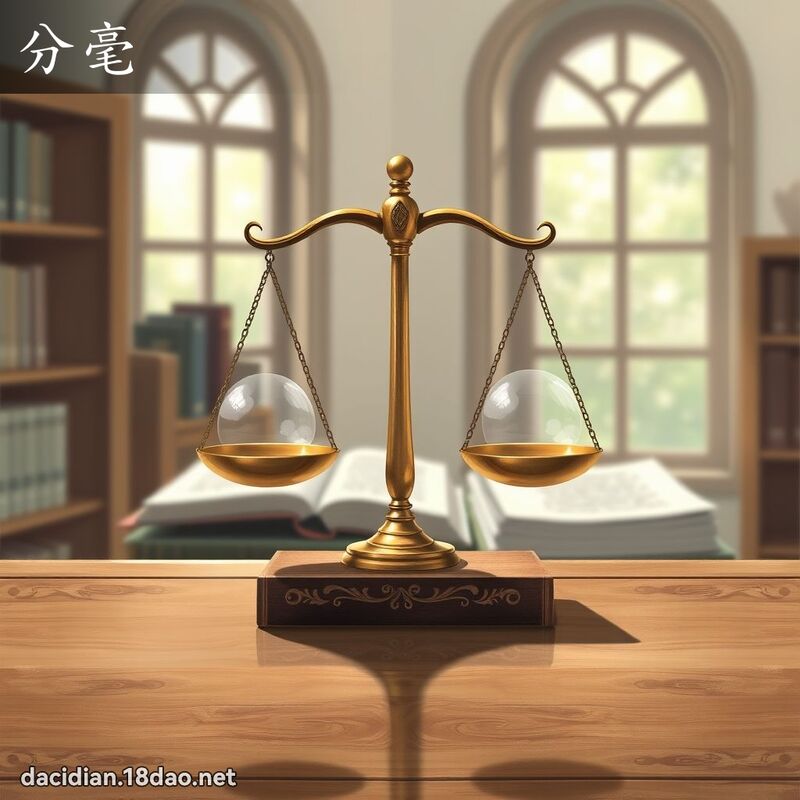 分毫 - 国语大辞典配图