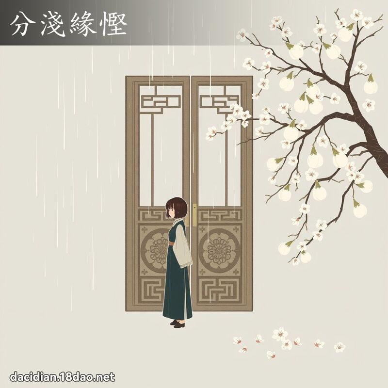 分浅缘慳 - 国语大辞典配图