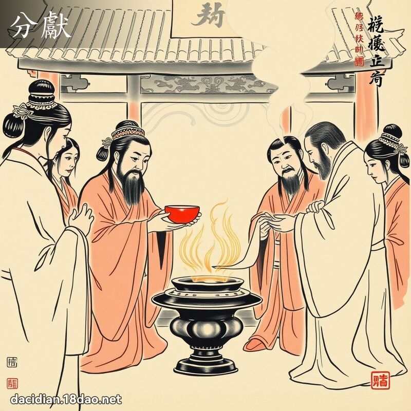 分献 - 国语大辞典配图