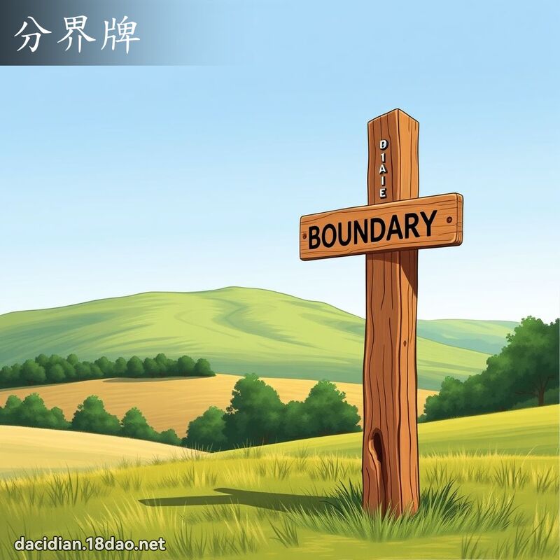 分界牌 - 國語大辭典配圖