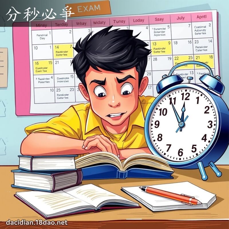分秒必爭 - 國語大辭典配圖