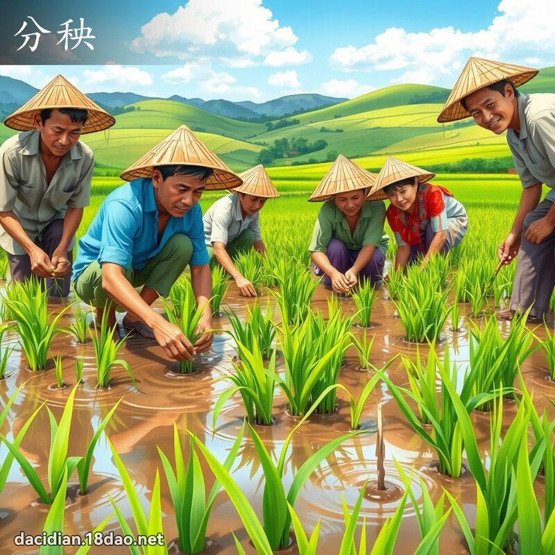 分秧 - 國語大辭典配圖