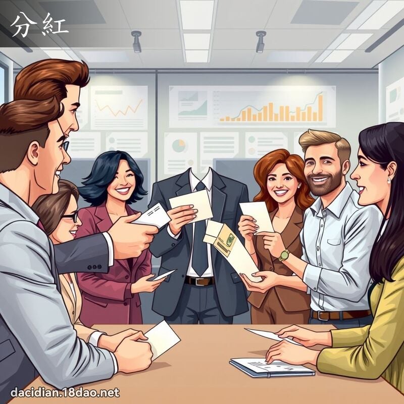 分紅 - 國語大辭典配圖