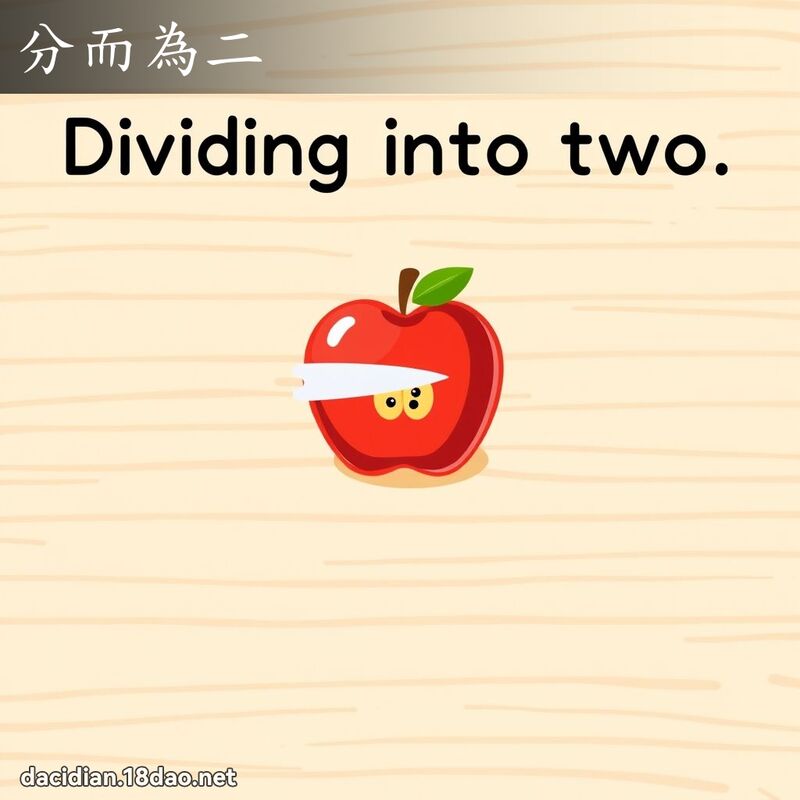 分而為二 - 國語大辭典配圖