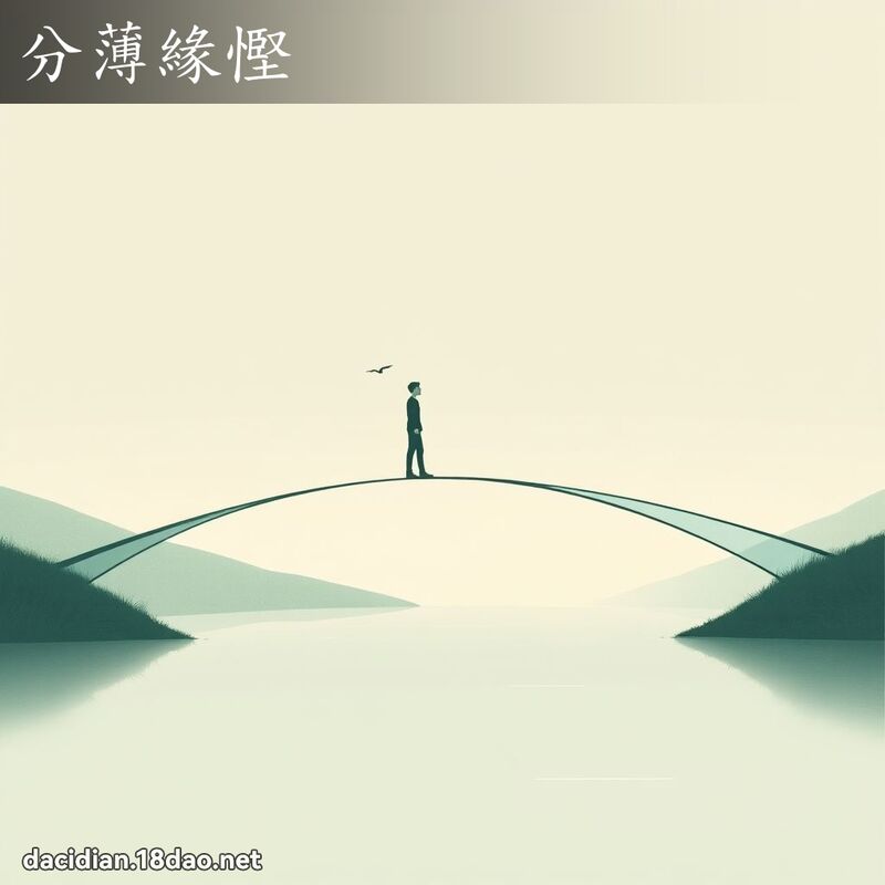 分薄缘慳 - 国语大辞典配图