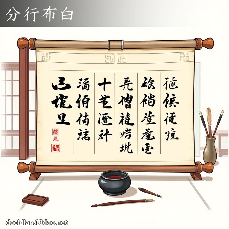 分行布白 - 国语大辞典配图