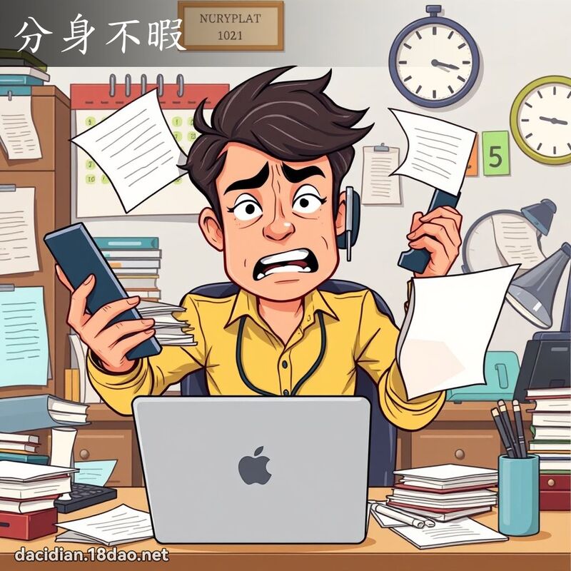 分身不暇 - 国语大辞典配图