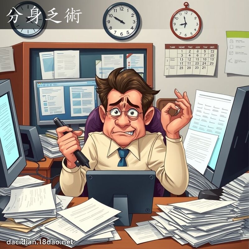 分身乏術 - 國語大辭典配圖