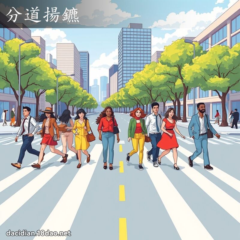 分道揚鑣 - 國語大辭典配圖
