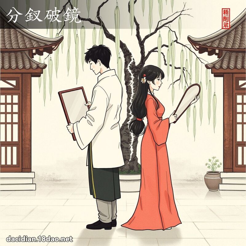 分釵破鏡 - 國語大辭典配圖