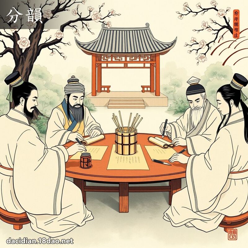 分韻 - 國語大辭典配圖