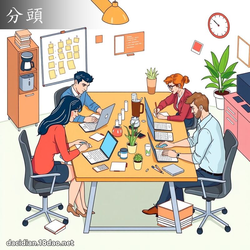 分头 - 国语大辞典配图