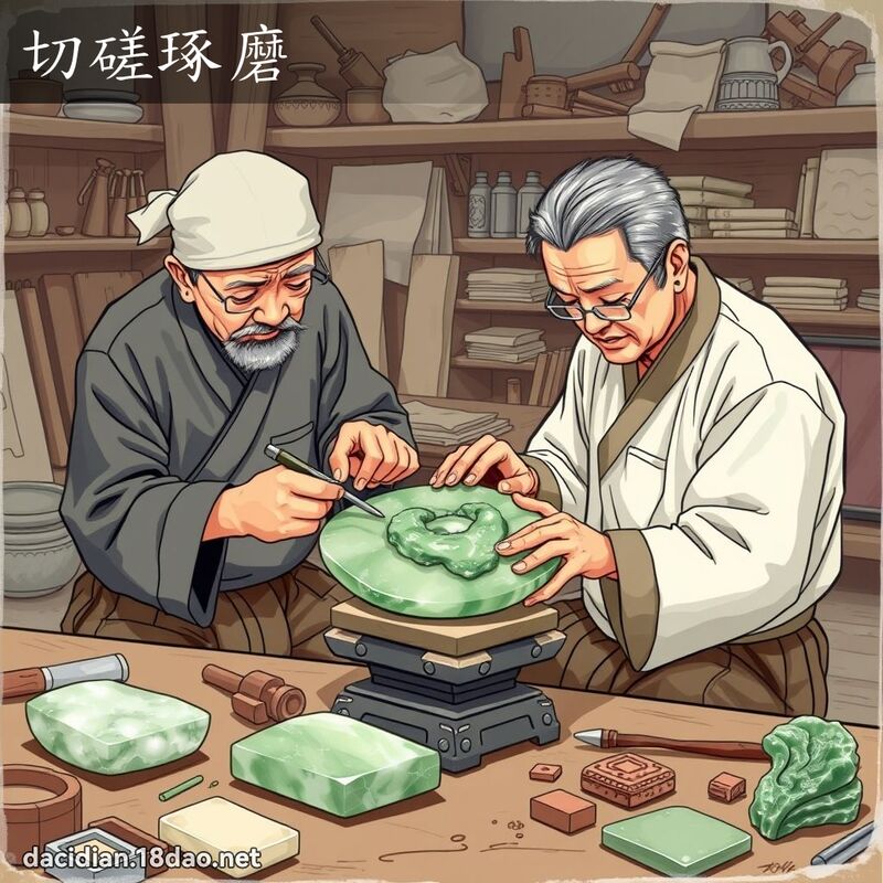 切磋琢磨 - 國語大辭典配圖