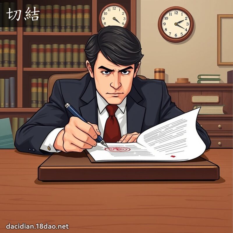 切结 - 国语大辞典配图