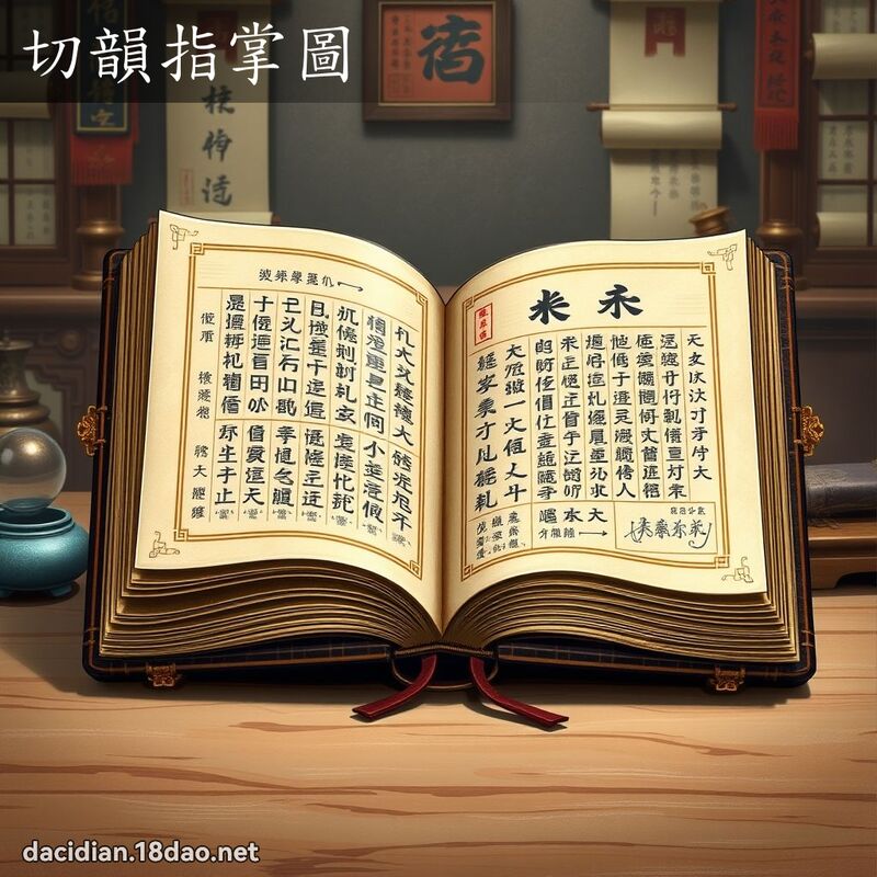 切韻指掌圖 - 國語大辭典配圖