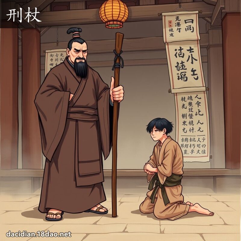 刑杖 - 國語大辭典配圖