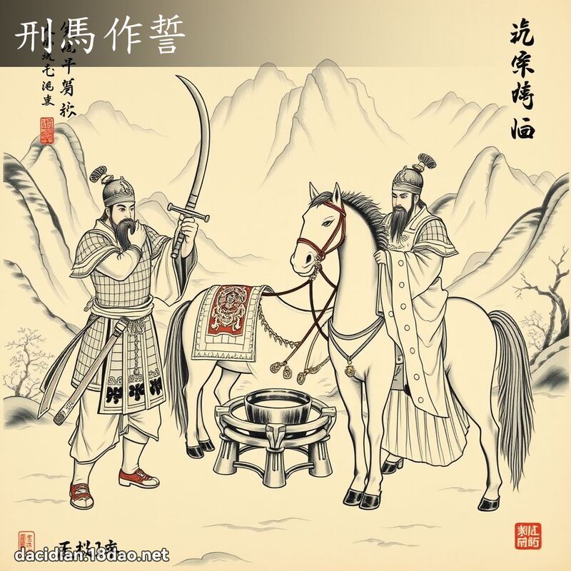 刑马作誓 - 国语大辞典配图
