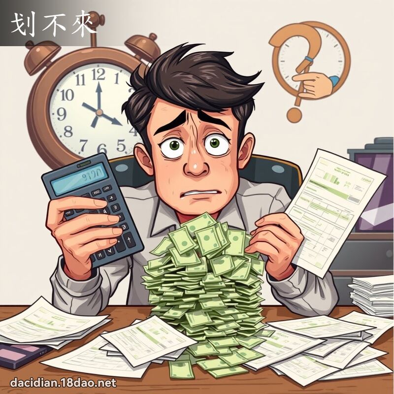 划不來 - 國語大辭典配圖