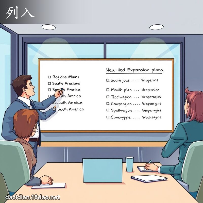 列入 - 国语大辞典配图