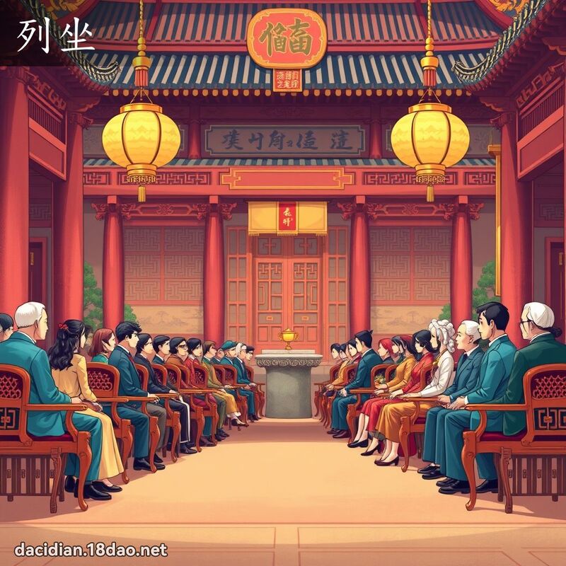 列坐 - 國語大辭典配圖