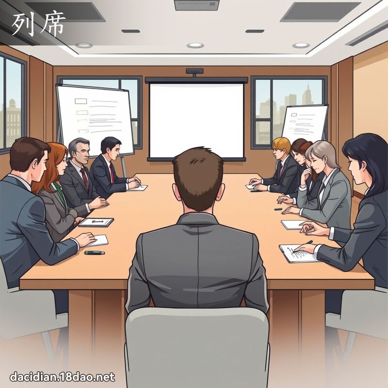 列席 - 國語大辭典配圖