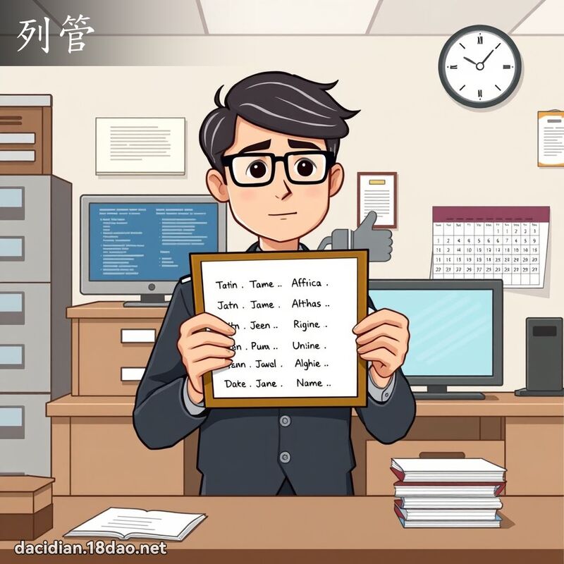 列管 - 國語大辭典配圖