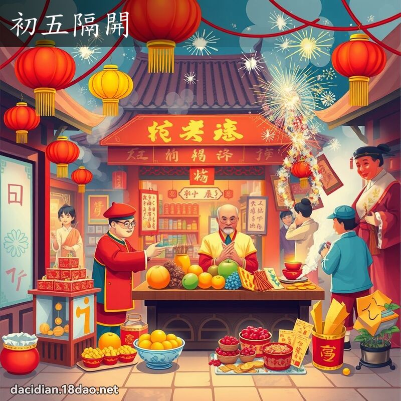 初五隔開 - 國語大辭典配圖