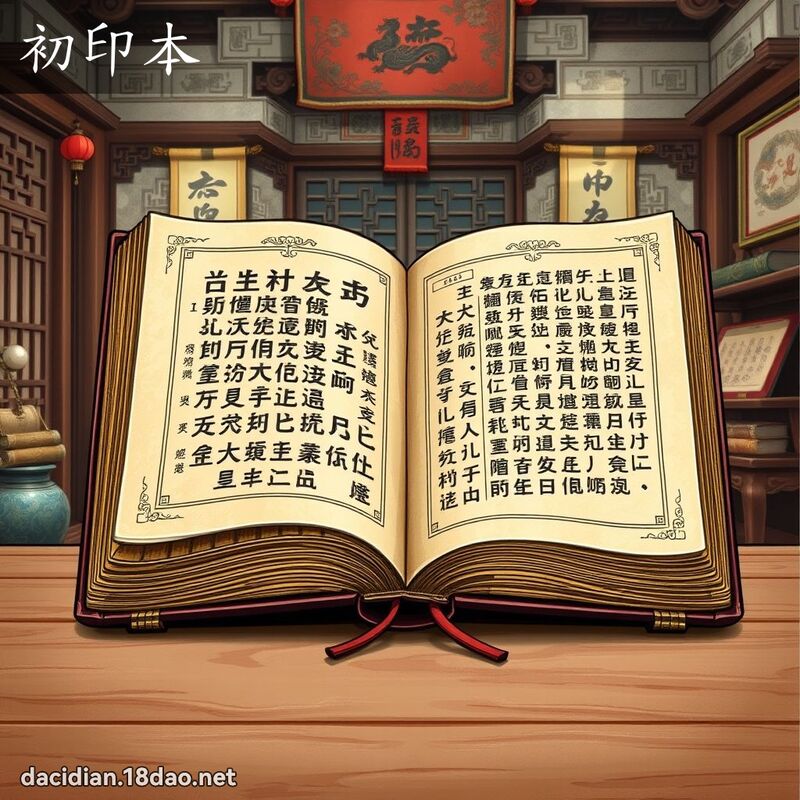 初印本 - 國語大辭典配圖
