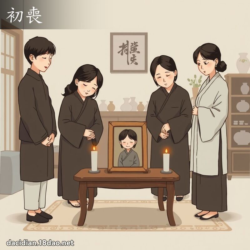 初丧 - 国语大辞典配图