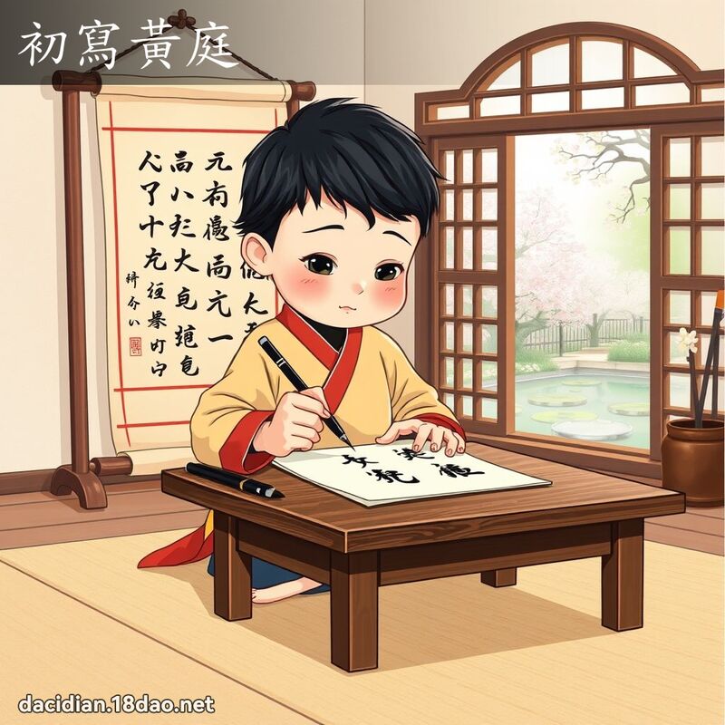 初寫黃庭 - 國語大辭典配圖