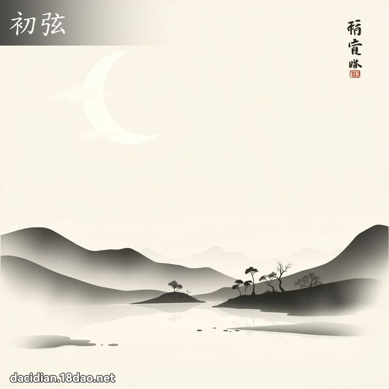 初弦 - 國語大辭典配圖