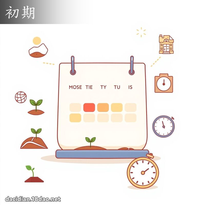 初期 - 國語大辭典配圖
