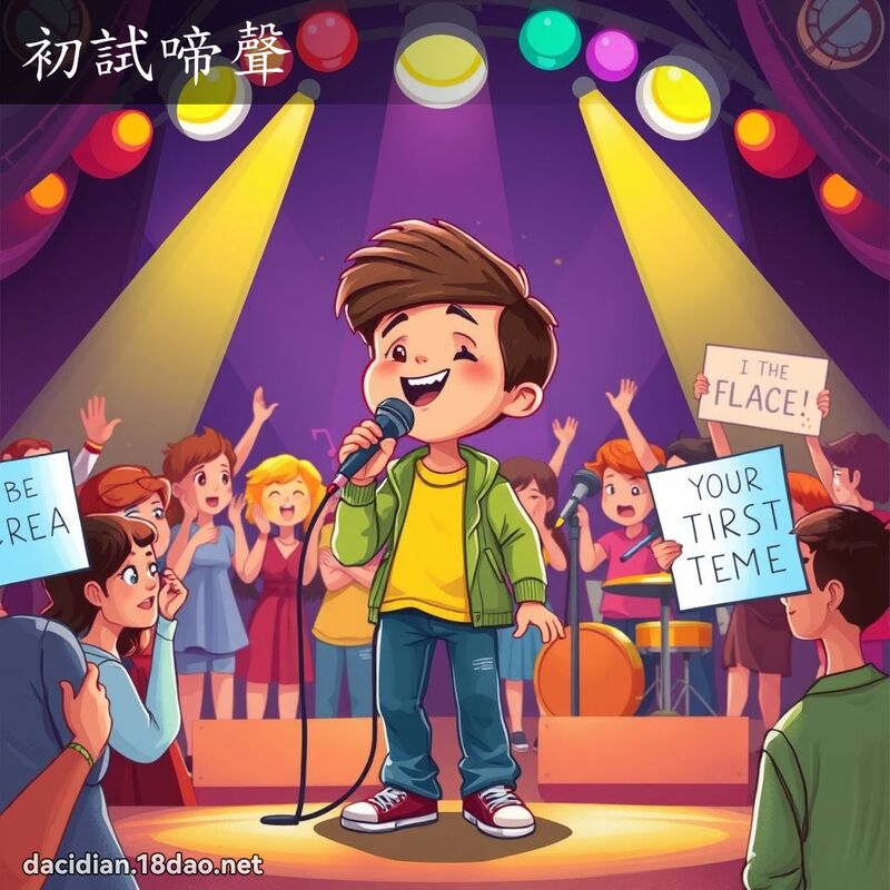初试啼声 - 国语大辞典配图
