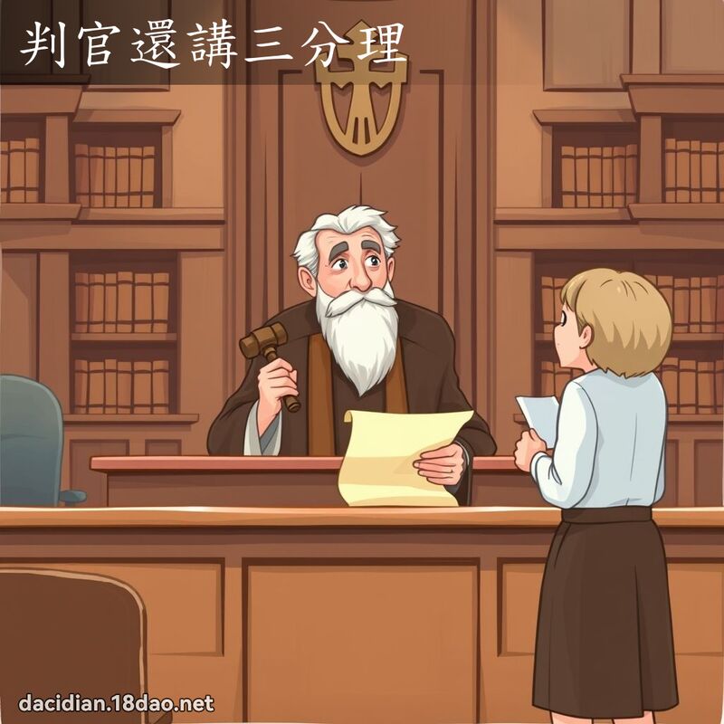 判官還講三分理 - 國語大辭典配圖