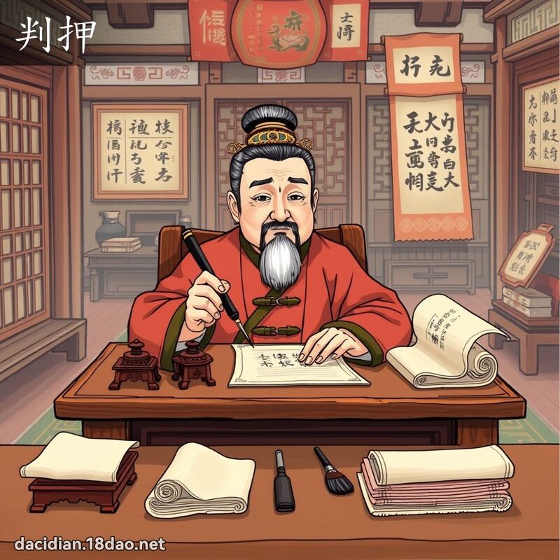 判押 - 國語大辭典配圖