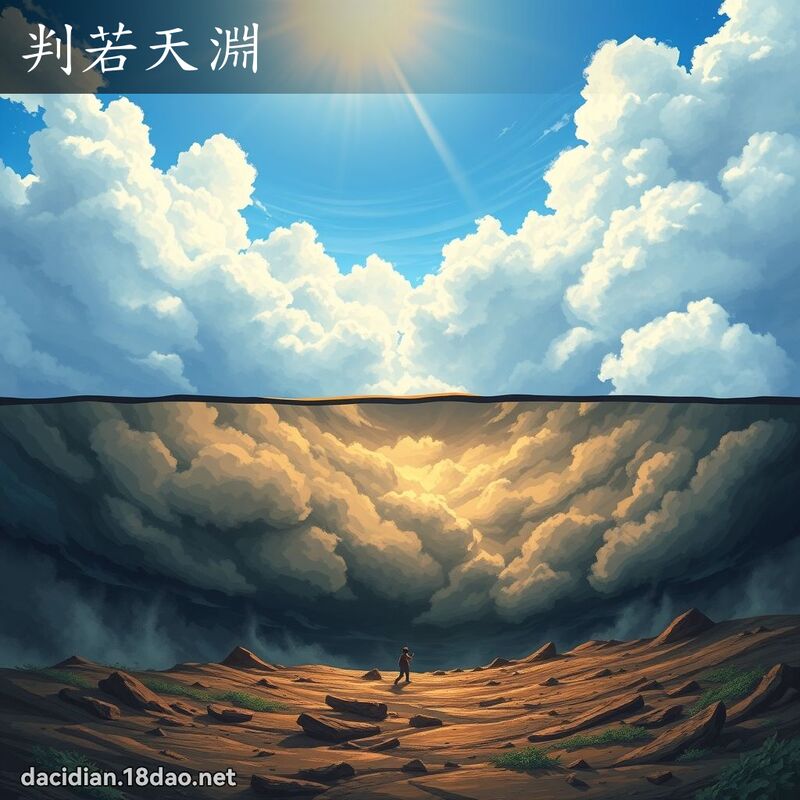 判若天渊 - 国语大辞典配图