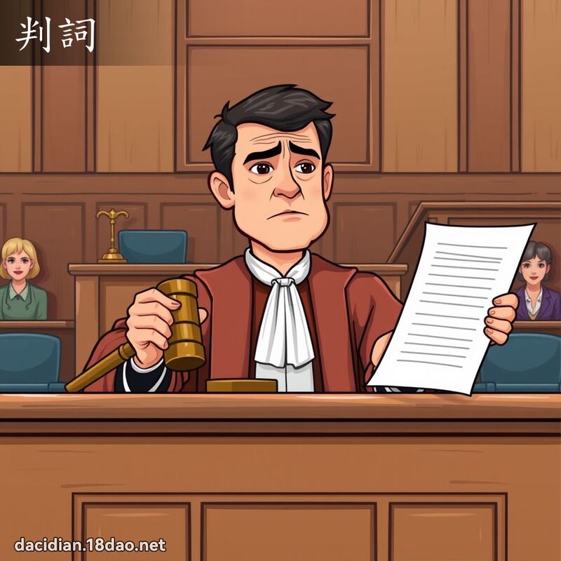 判词 - 国语大辞典配图