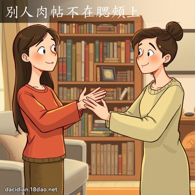 別人肉帖不在腮颊上 - 国语大辞典配图