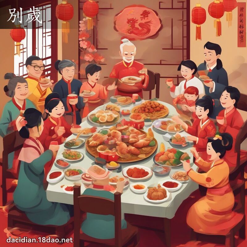 別岁 - 国语大辞典配图