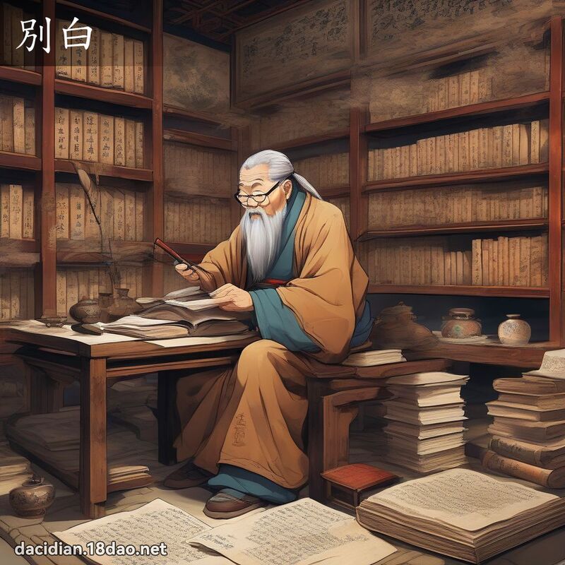 別白 - 國語大辭典配圖