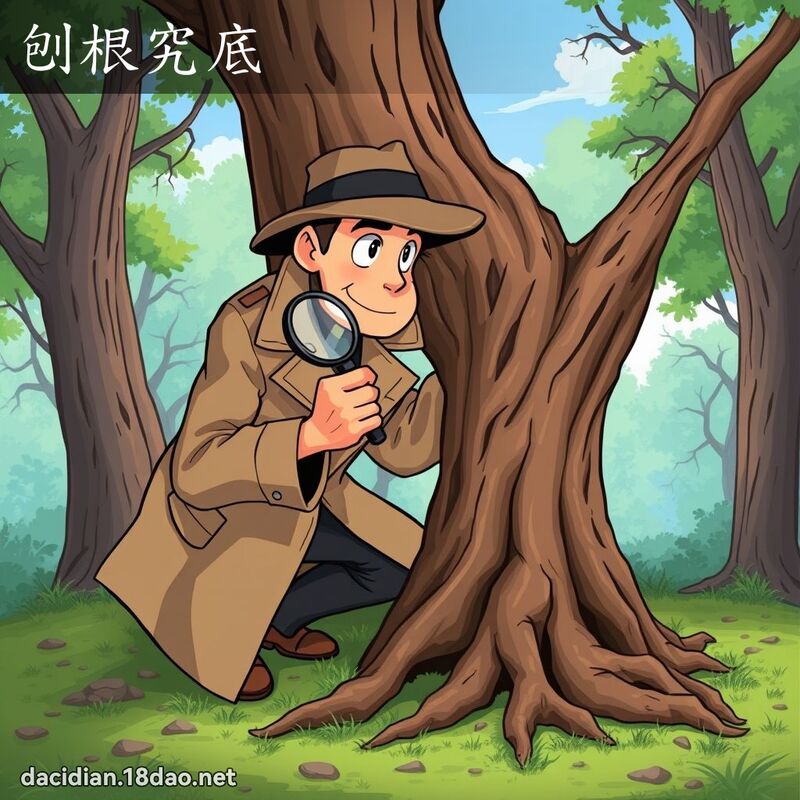刨根究底 - 國語大辭典配圖