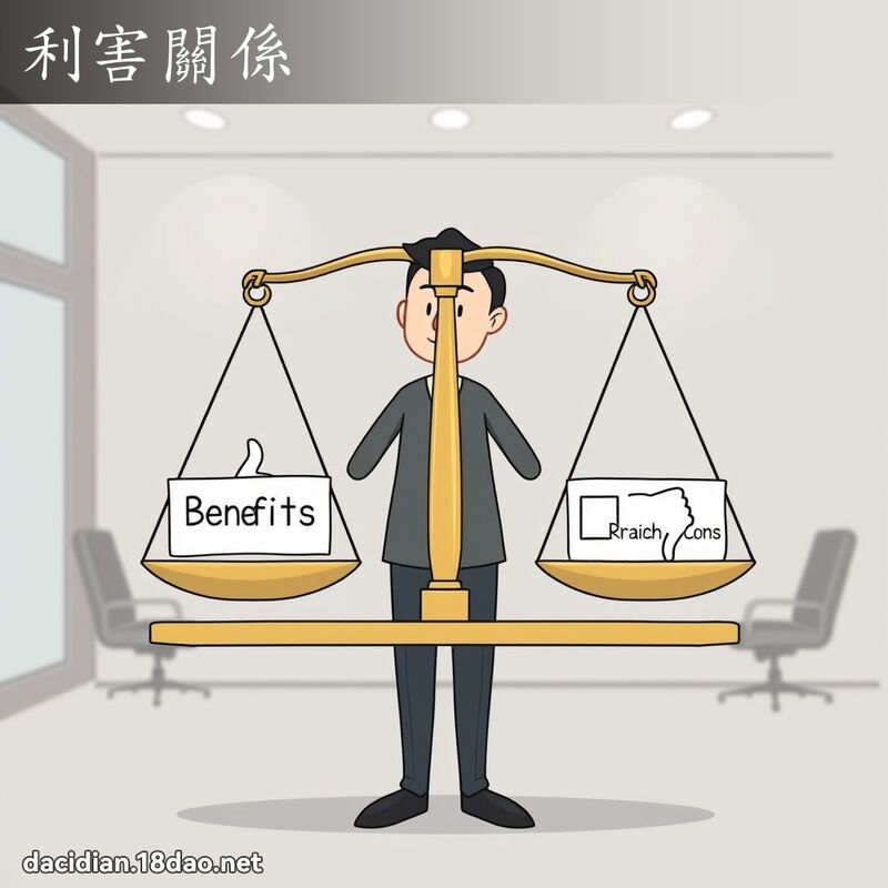 利害關係 - 國語大辭典配圖
