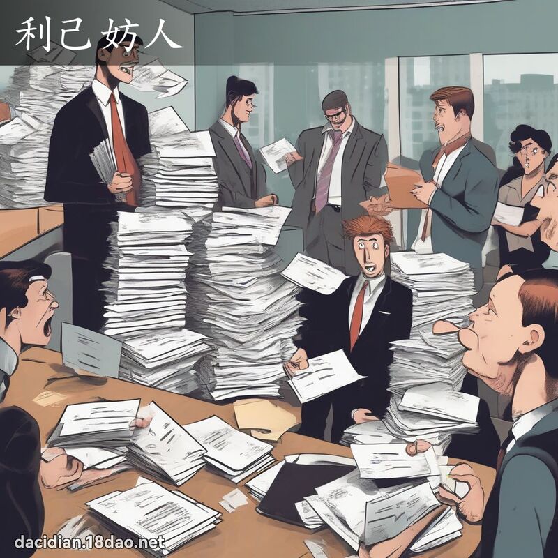 利己妨人 - 國語大辭典配圖