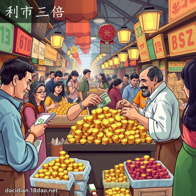 利市三倍 - 國語大辭典配圖
