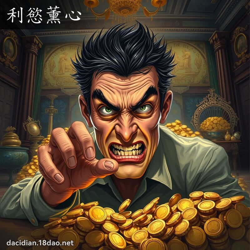 利慾薰心 - 国语大辞典配图