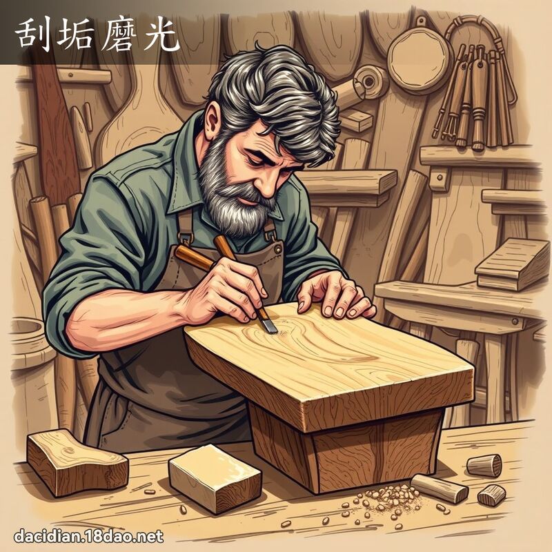 刮垢磨光 - 国语大辞典配图