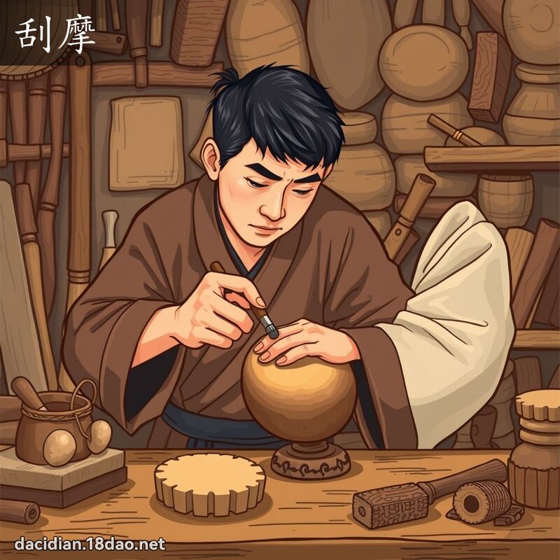刮摩 - 國語大辭典配圖