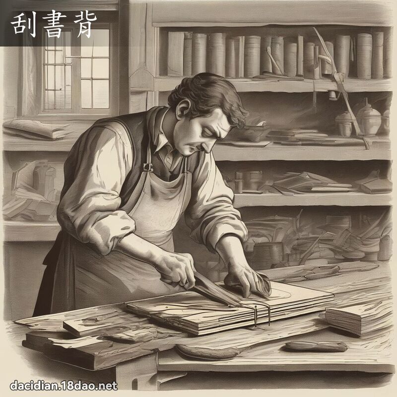 刮书背 - 国语大辞典配图