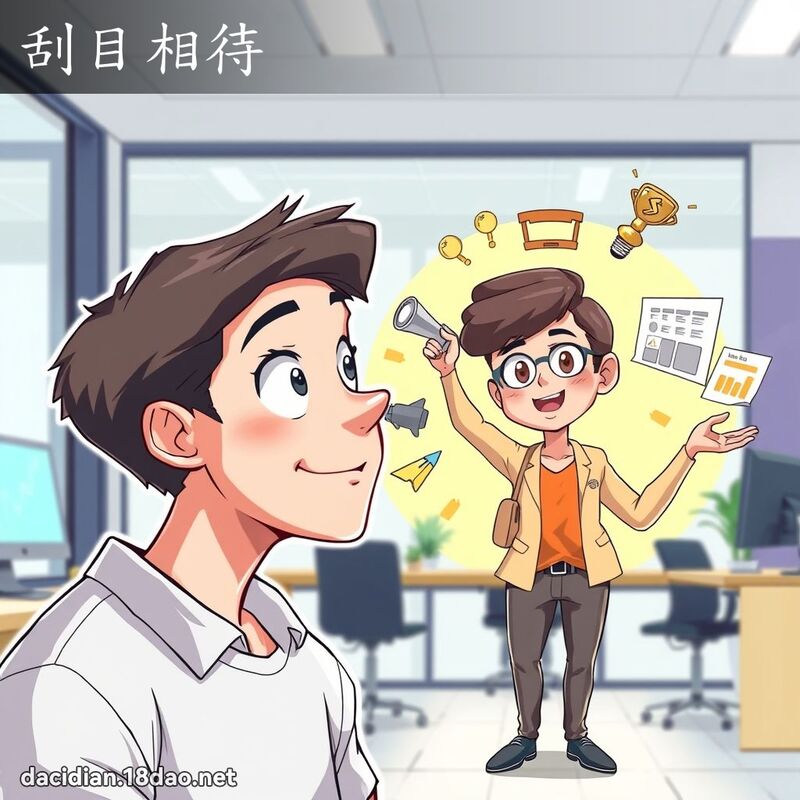 刮目相待 - 国语大辞典配图