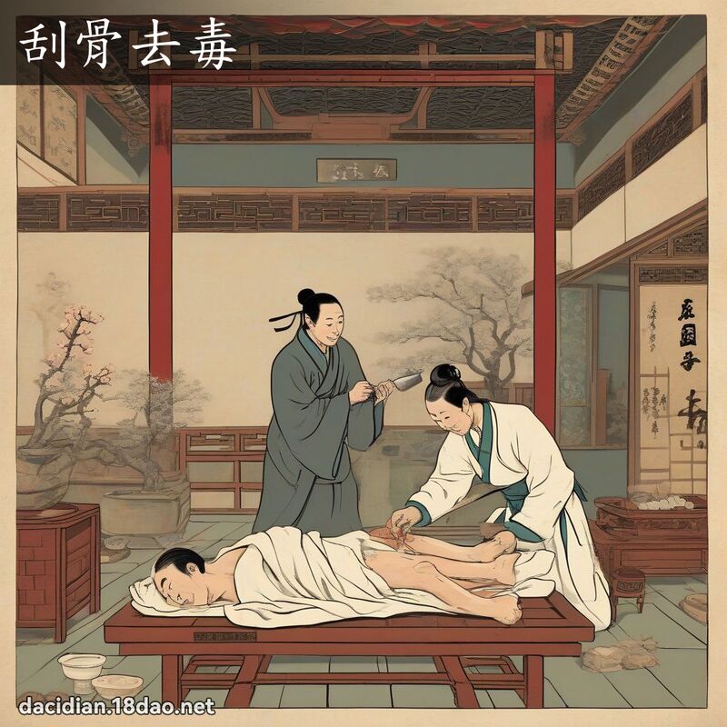 刮骨去毒 - 國語大辭典配圖